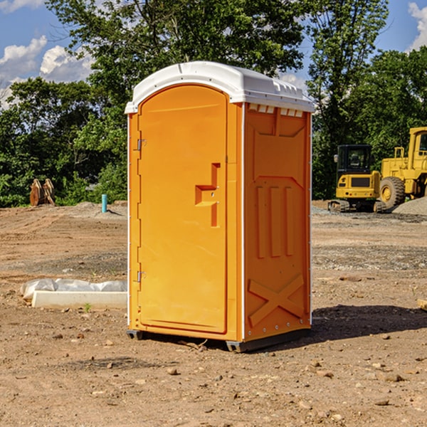 how often are the portable restrooms cleaned and serviced during a rental period in Harrod OH